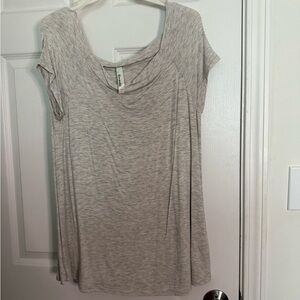 Women's Heather Gray Off the Shoulder Short Sleeve Top